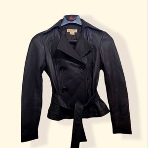 Michael kors real leather jacket